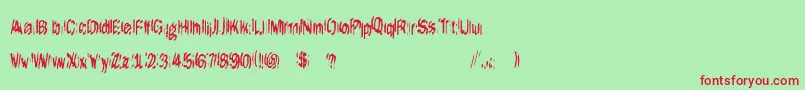 ItLivesAgain Font – Red Fonts on Green Background