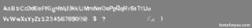 フォントItLivesAgain – 灰色の背景に白い文字