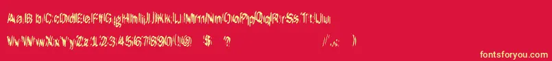 ItLivesAgain Font – Yellow Fonts on Red Background