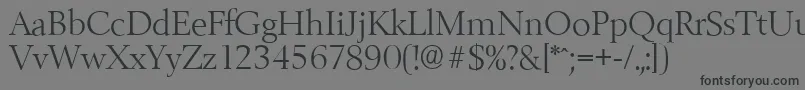 BelfastserialLightRegular-fontti – mustat fontit harmaalla taustalla