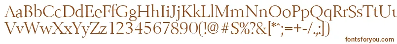 BelfastserialLightRegular-fontti – ruskeat fontit valkoisella taustalla