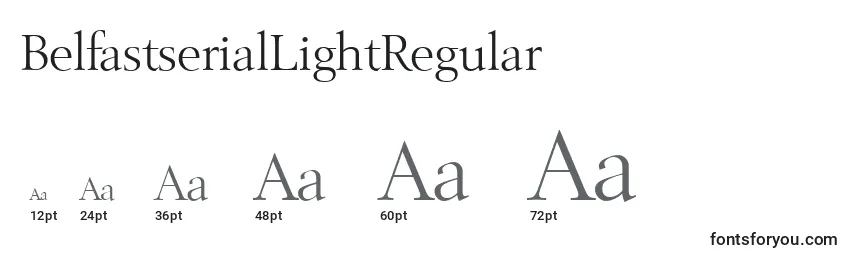 Размеры шрифта BelfastserialLightRegular