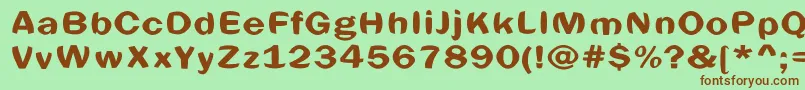 More about Spheric Font Spheric Font – Brown Fonts on Green Background