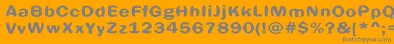 Spheric Font – Gray Fonts on Orange Background