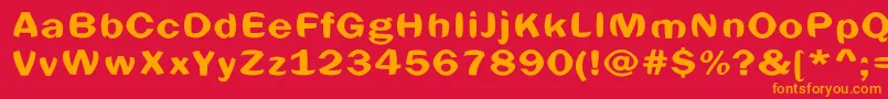 Spheric Font – Orange Fonts on Red Background