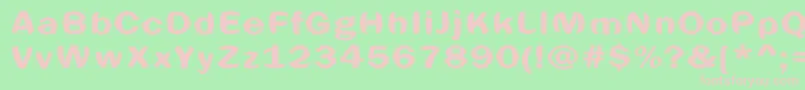 Spheric-Schriftart – Rosa Schriften auf grünem Hintergrund