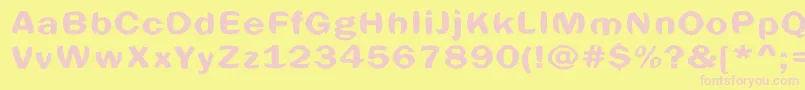 Spheric Font – Pink Fonts on Yellow Background