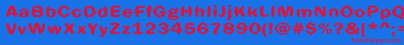 Шрифт Spheric – красные шрифты на синем фоне