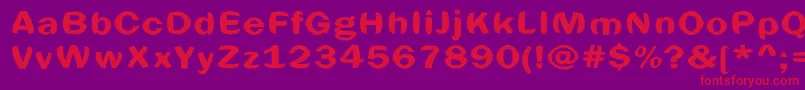 Spheric Font – Red Fonts on Purple Background