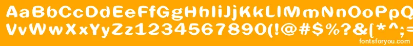 More about Spheric Font Spheric Font – White Fonts on Orange Background