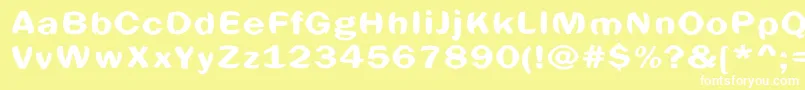 Spheric Font – White Fonts on Yellow Background