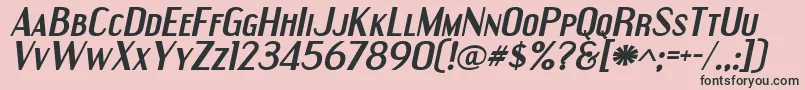 フォントEngebrechtreexpBolditalic – ピンクの背景に黒い文字