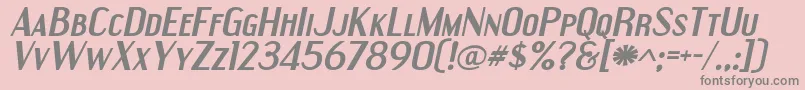 フォントEngebrechtreexpBolditalic – ピンクの背景に灰色の文字
