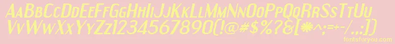 More about EngebrechtreexpBolditalic Font EngebrechtreexpBolditalic Font – Yellow Fonts on Pink Background