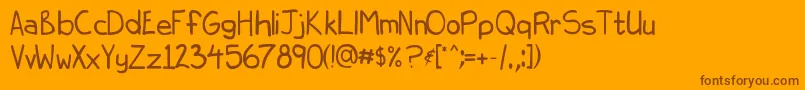 Шрифт Scb – коричневые шрифты на оранжевом фоне