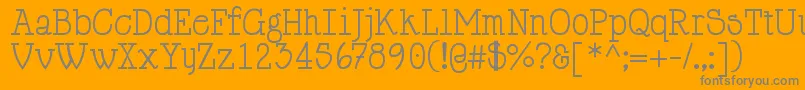 HappyPhantom Font – Gray Fonts on Orange Background