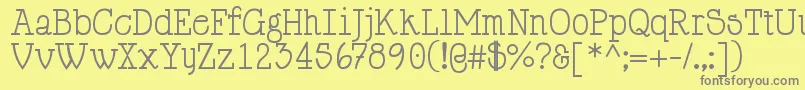 Weitere Informationen zur HappyPhantom-Schriftart HappyPhantom-Schriftart – Graue Schriften auf gelbem Hintergrund