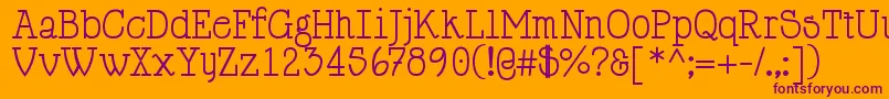 HappyPhantom Font – Purple Fonts on Orange Background