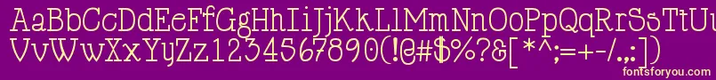 HappyPhantom Font – Yellow Fonts on Purple Background