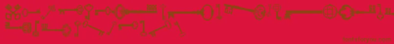 Подробнее о шрифте OldRetroKeysTfb Шрифт OldRetroKeysTfb – коричневые шрифты на красном фоне