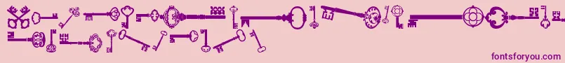 OldRetroKeysTfb Font – Purple Fonts on Pink Background