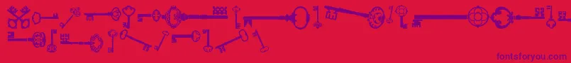 OldRetroKeysTfb Font – Purple Fonts on Red Background