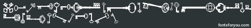 OldRetroKeysTfb Font – White Fonts on Black Background