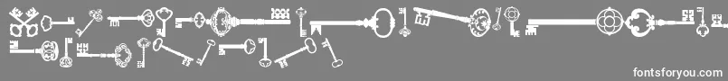 OldRetroKeysTfb Font – White Fonts on Gray Background