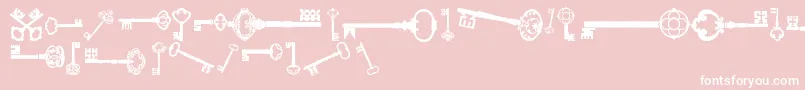 フォントOldRetroKeysTfb – ピンクの背景に白い文字