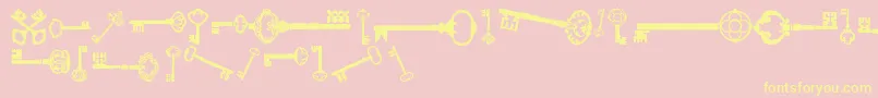 OldRetroKeysTfb Font – Yellow Fonts on Pink Background