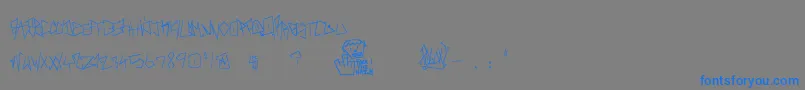 RealBreakerz Font – Blue Fonts on Gray Background