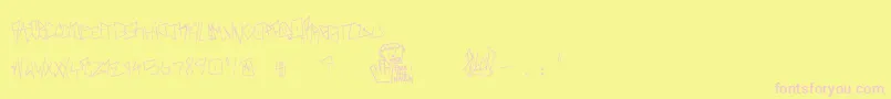 RealBreakerz Font – Pink Fonts on Yellow Background