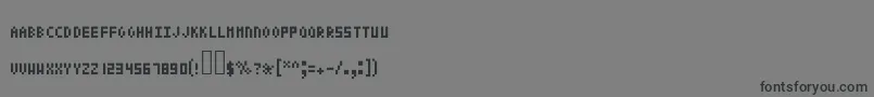 Pixeltext Font – Black Fonts on Gray Background
