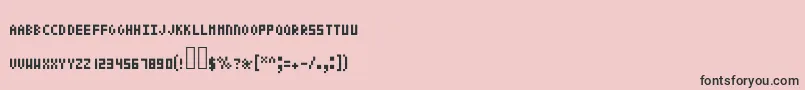 Pixeltext Font – Black Fonts on Pink Background
