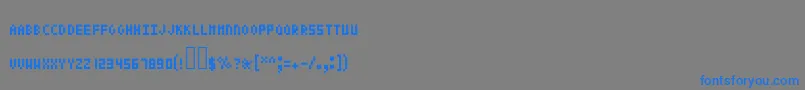 Police Pixeltext – polices bleues sur fond gris
