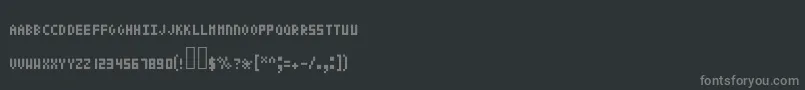 Pixeltext Font – Gray Fonts on Black Background
