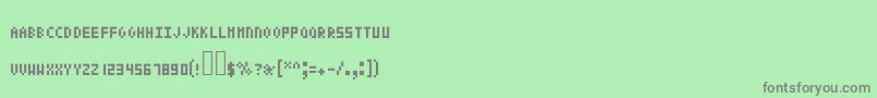 Pixeltext Font – Gray Fonts on Green Background