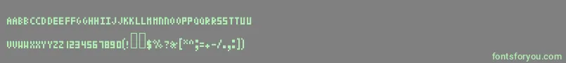 Pixeltext Font – Green Fonts on Gray Background