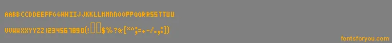 Pixeltext Font – Orange Fonts on Gray Background