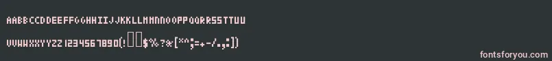 Czcionka Pixeltext – różowe czcionki na czarnym tle