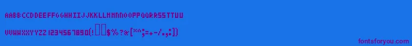 fuente Pixeltext – Fuentes Moradas Sobre Fondo Azul