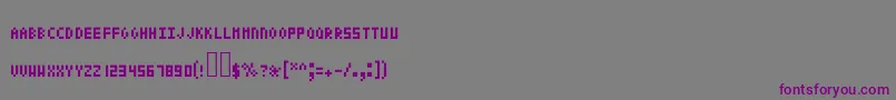 fuente Pixeltext – Fuentes Moradas Sobre Fondo Gris