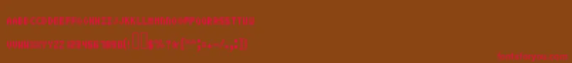 fuente Pixeltext – Fuentes Rojas Sobre Fondo Marrón