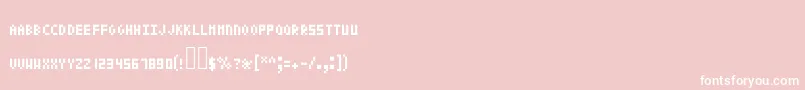 Pixeltext Font – White Fonts on Pink Background