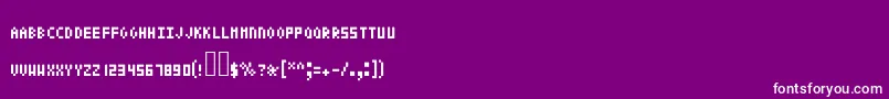 Шрифт Pixeltext – белые шрифты на фиолетовом фоне