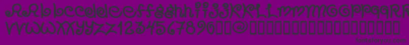Chang-Schriftart – Schwarze Schriften auf violettem Hintergrund