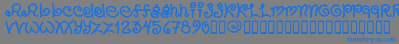 フォントChang – 灰色の背景に青い文字