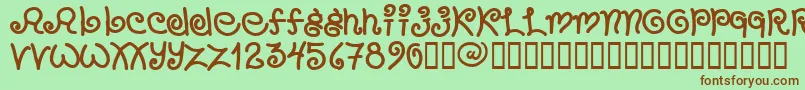 Chang Font – Brown Fonts on Green Background