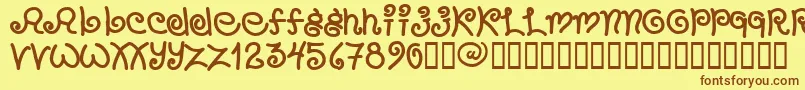 Шрифт Chang – коричневые шрифты на жёлтом фоне