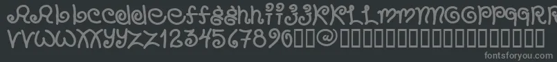 フォントChang – 黒い背景に灰色の文字